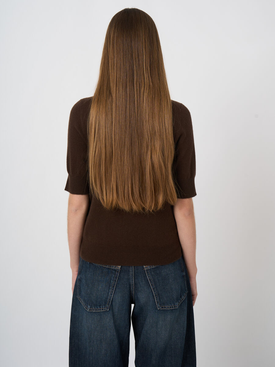 Feinstrick-Kaschmirpullover mit kurzen &Auml;rmeln image number 2
