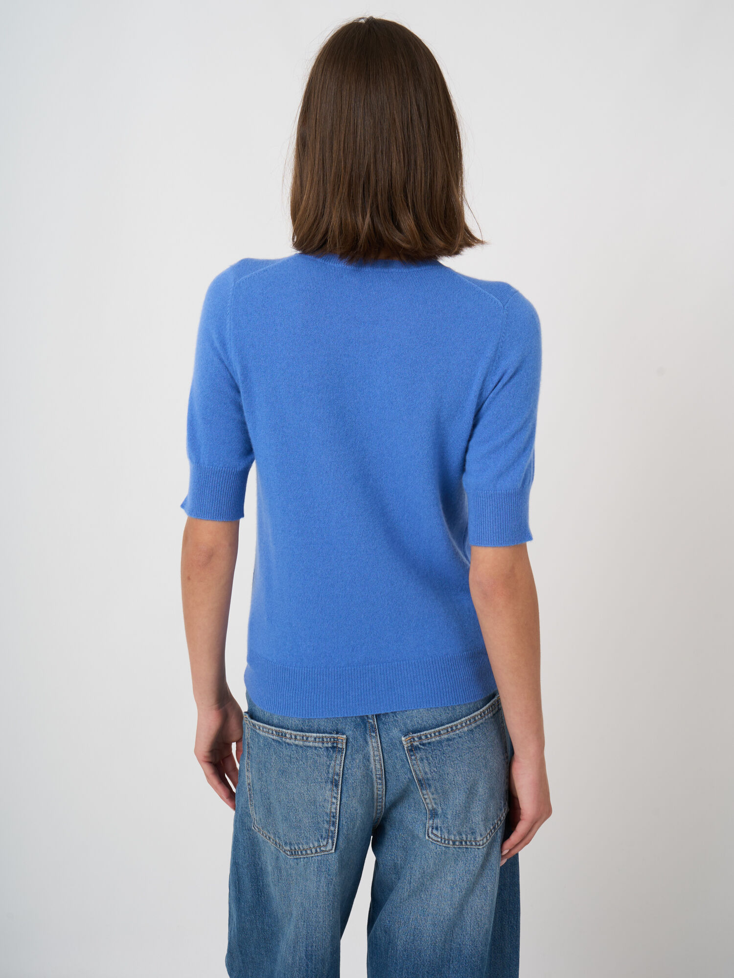 Slim Short Sleeve Organic Sweater