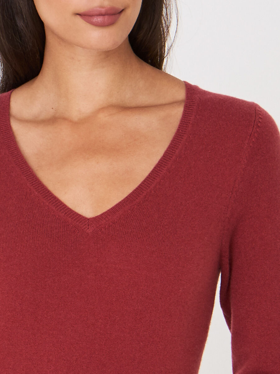Basic organic cashmere v-neck jumper image number 126
