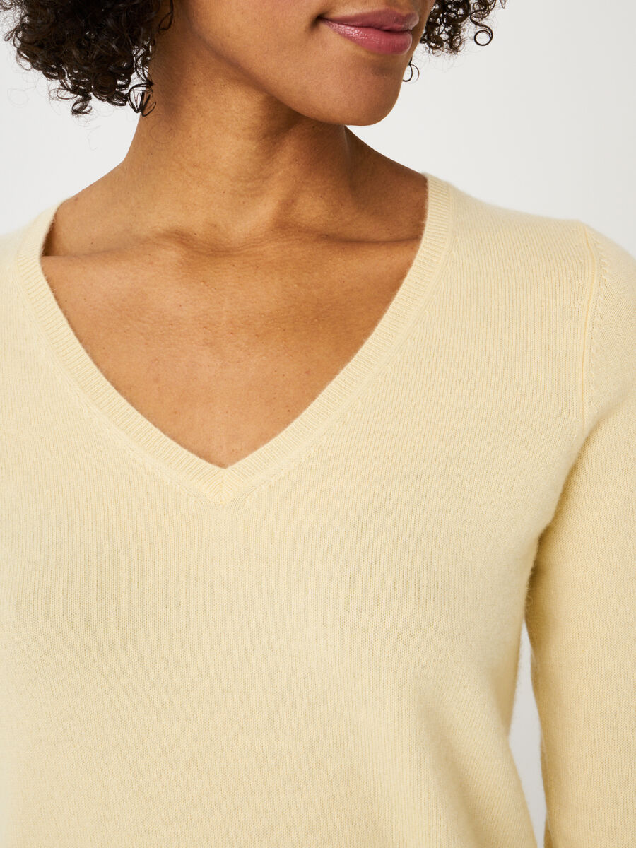 Basic organic cashmere v-neck jumper image number 158