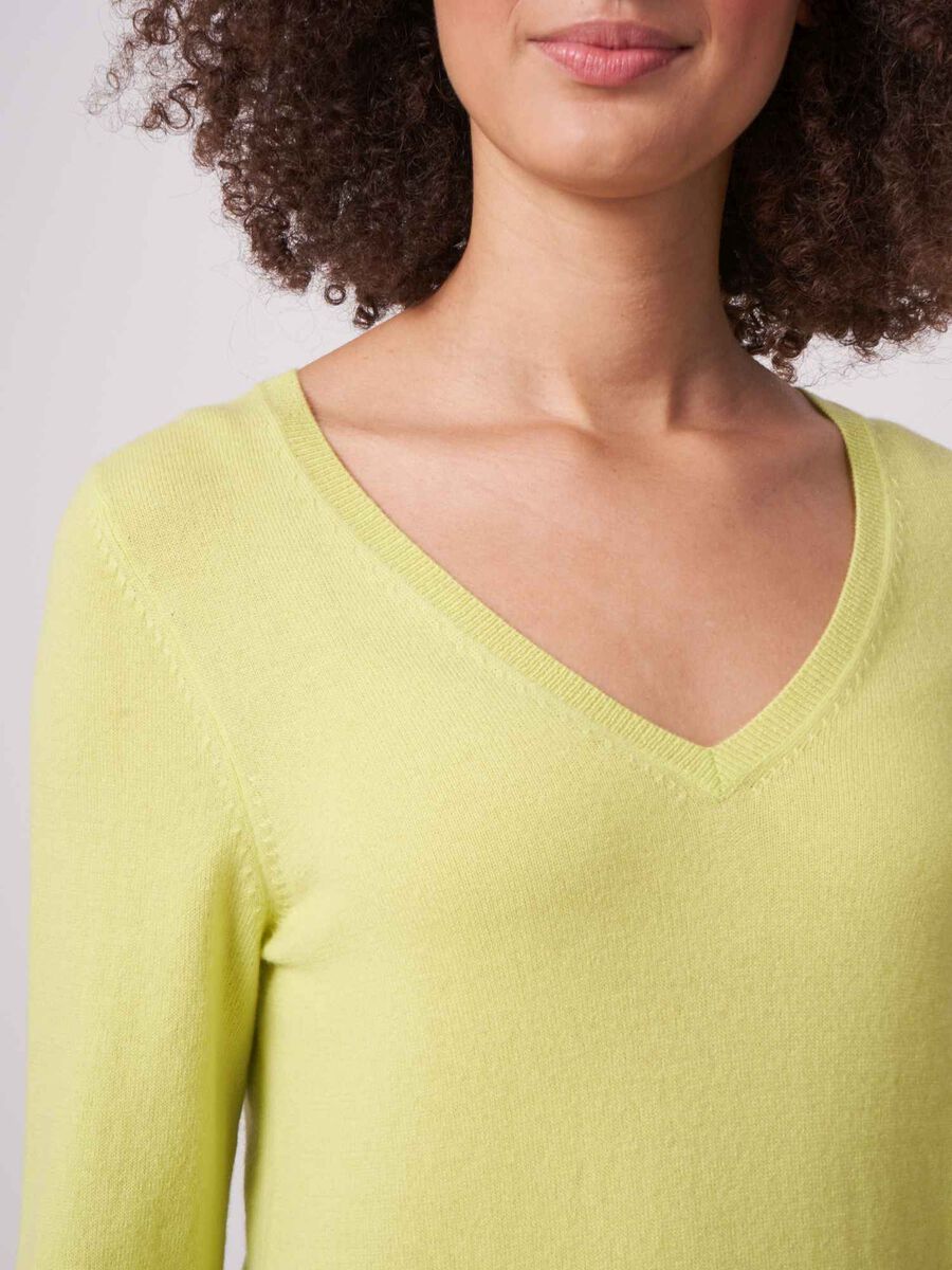 Basic organic cashmere v-neck jumper image number 174