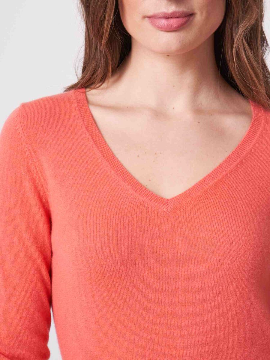 Basic organic cashmere v-neck jumper image number 178