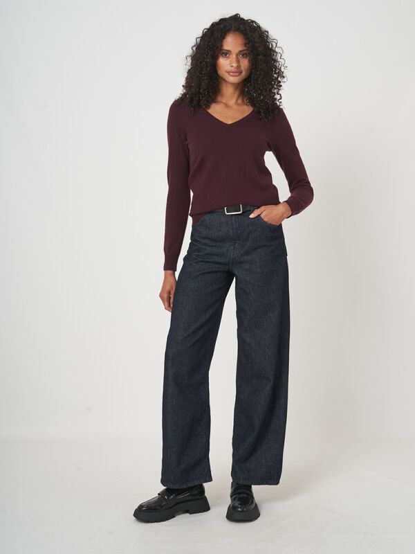 Basic-Pullover mit V-Ausschnitt aus Bio-Kaschmir image number 2