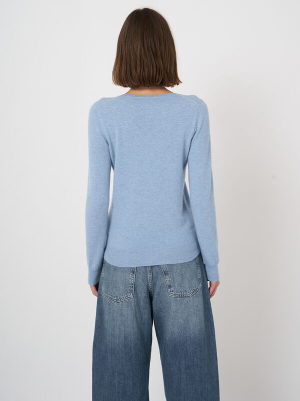 Essenti&euml;le 100% cashmere V-hals trui image number 3