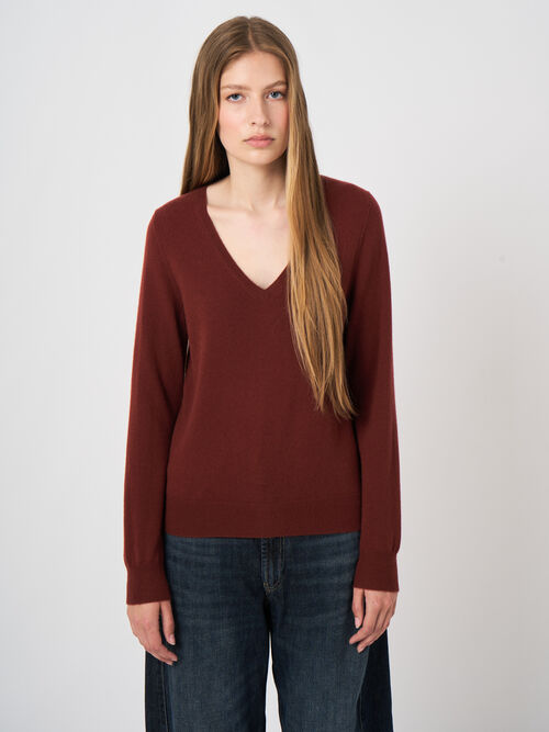 Organic Cashmere V-Neck Sweater