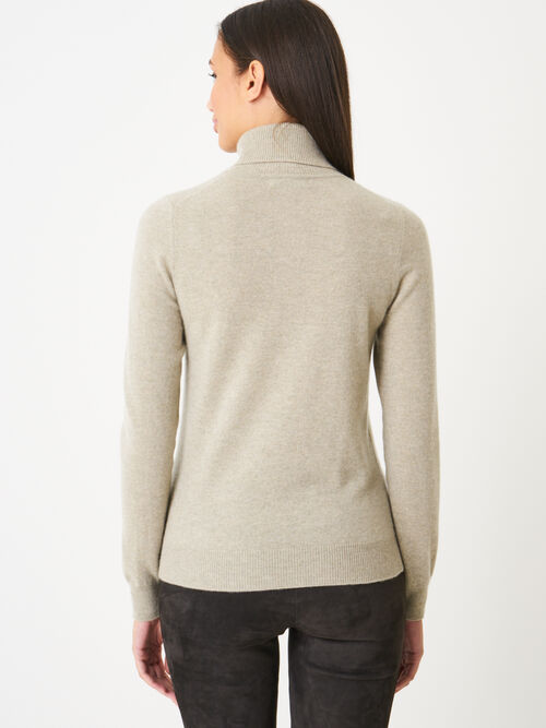 Basic organic cashmere roll neck sweater