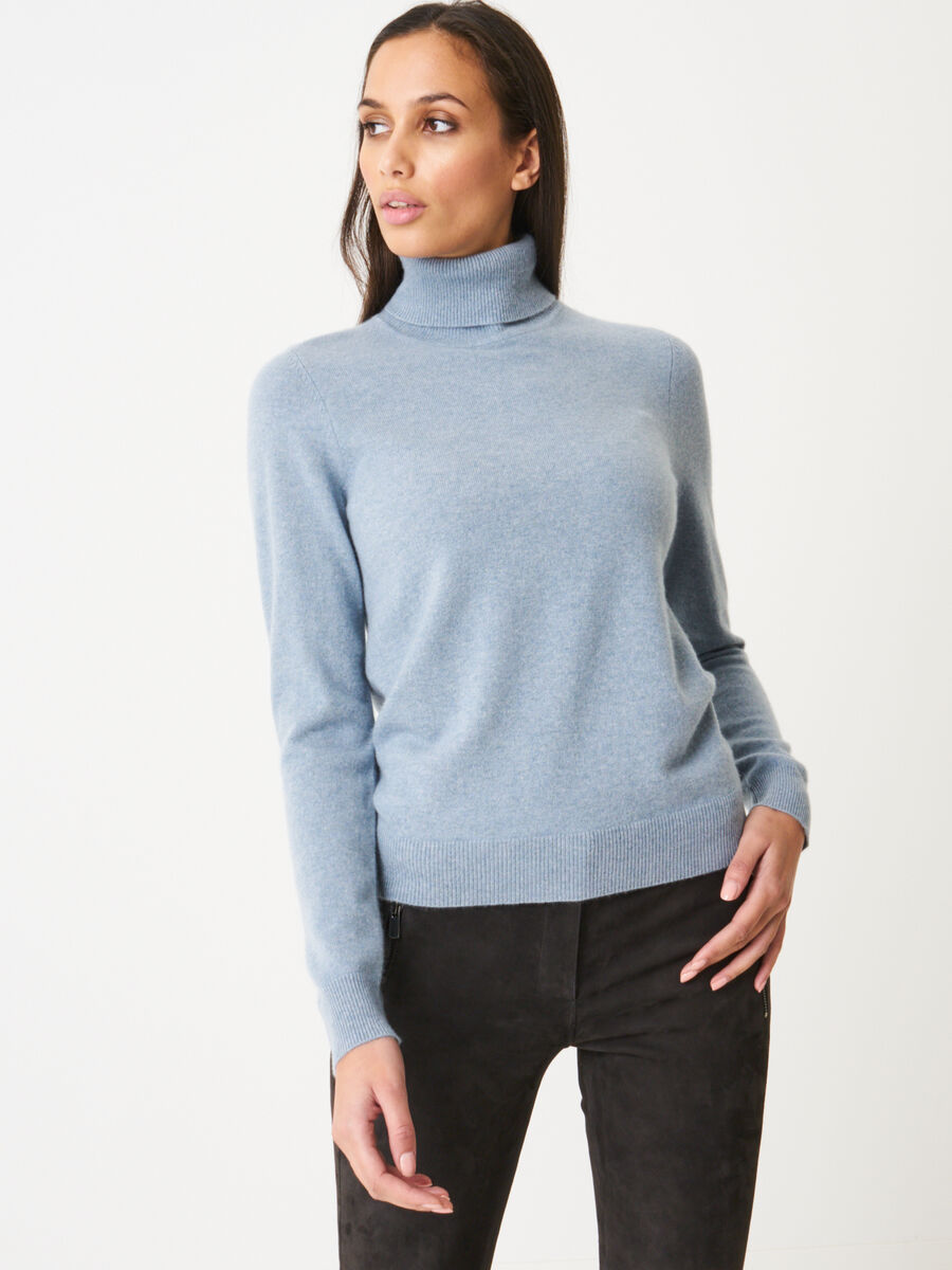 Basic organic cashmere turtleneck sweater image number 107