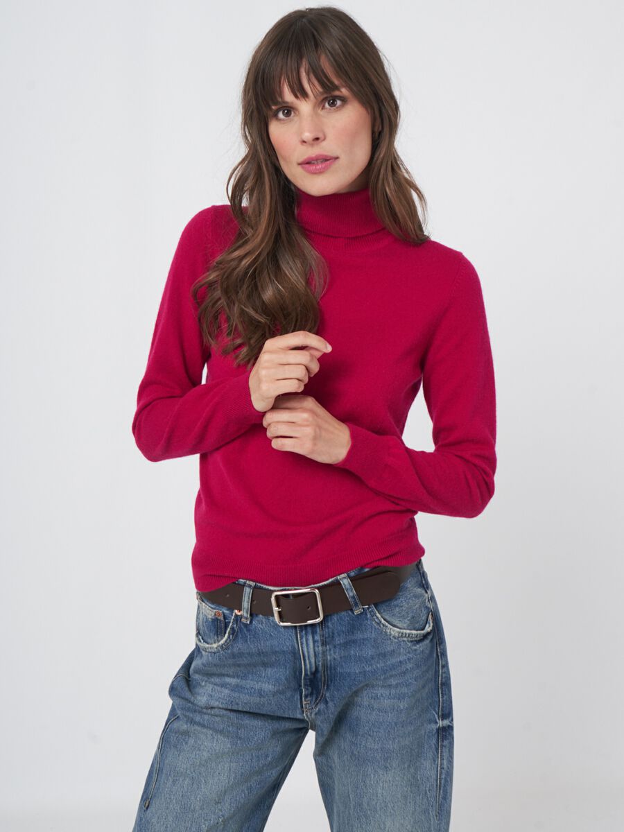 Basic organic cashmere roll neck sweater image number 0