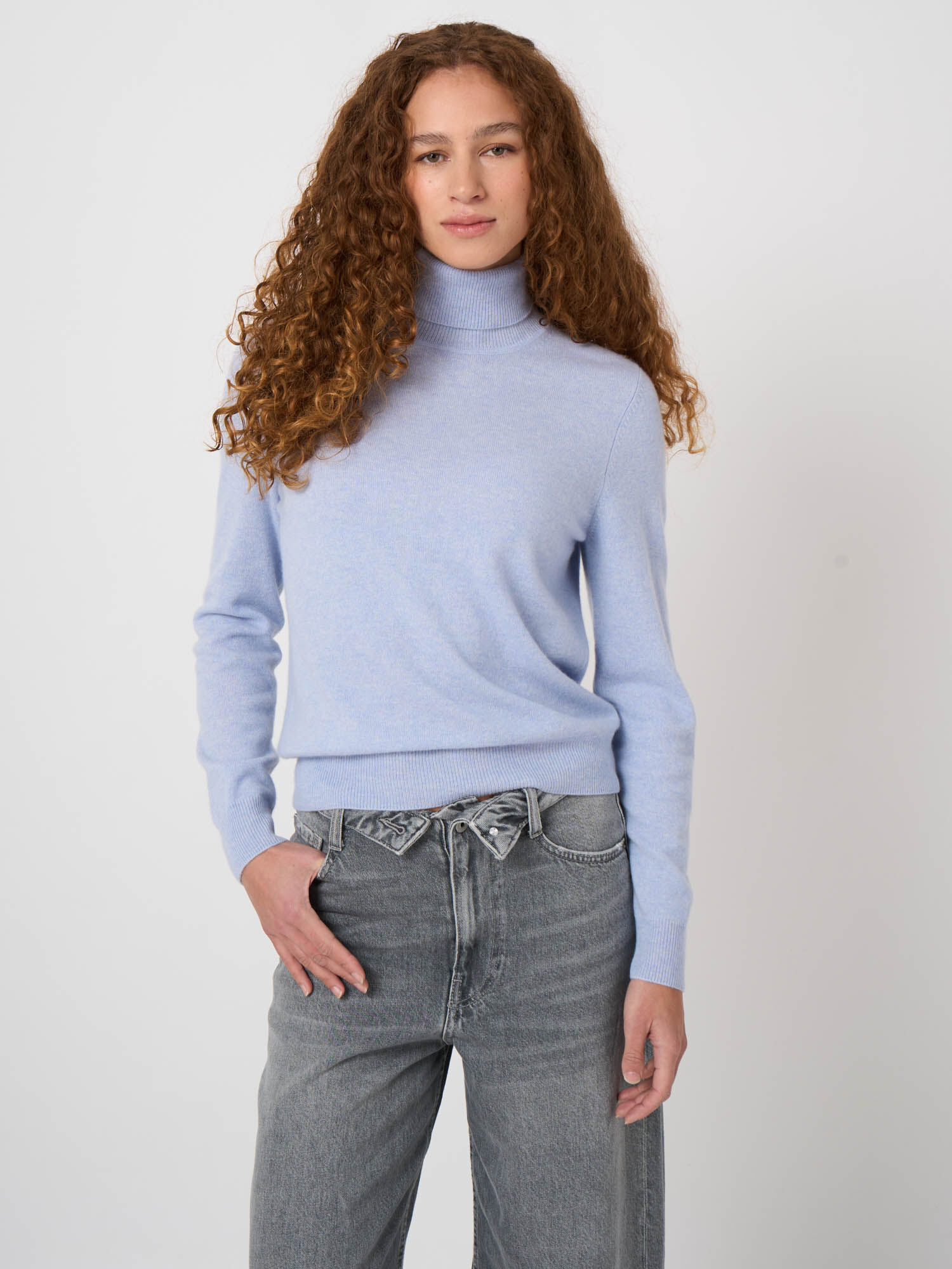Basic Rollkragenpullover Aus Bio-Kaschmir