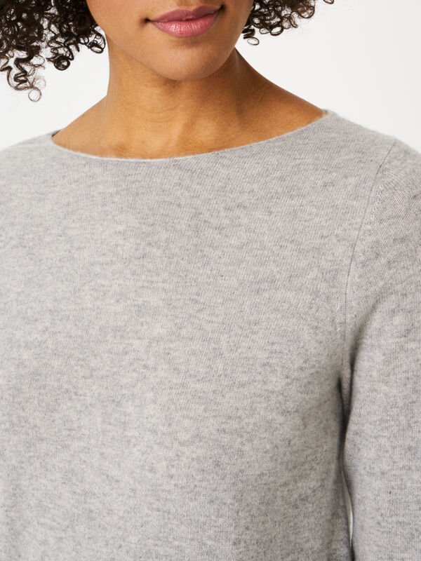 Basic-Pullover mit U-Boot-Ausschnitt aus Bio-Kaschmir image number 2