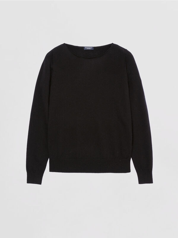 Basic-Pullover mit U-Boot-Ausschnitt aus Bio-Kaschmir image number 4