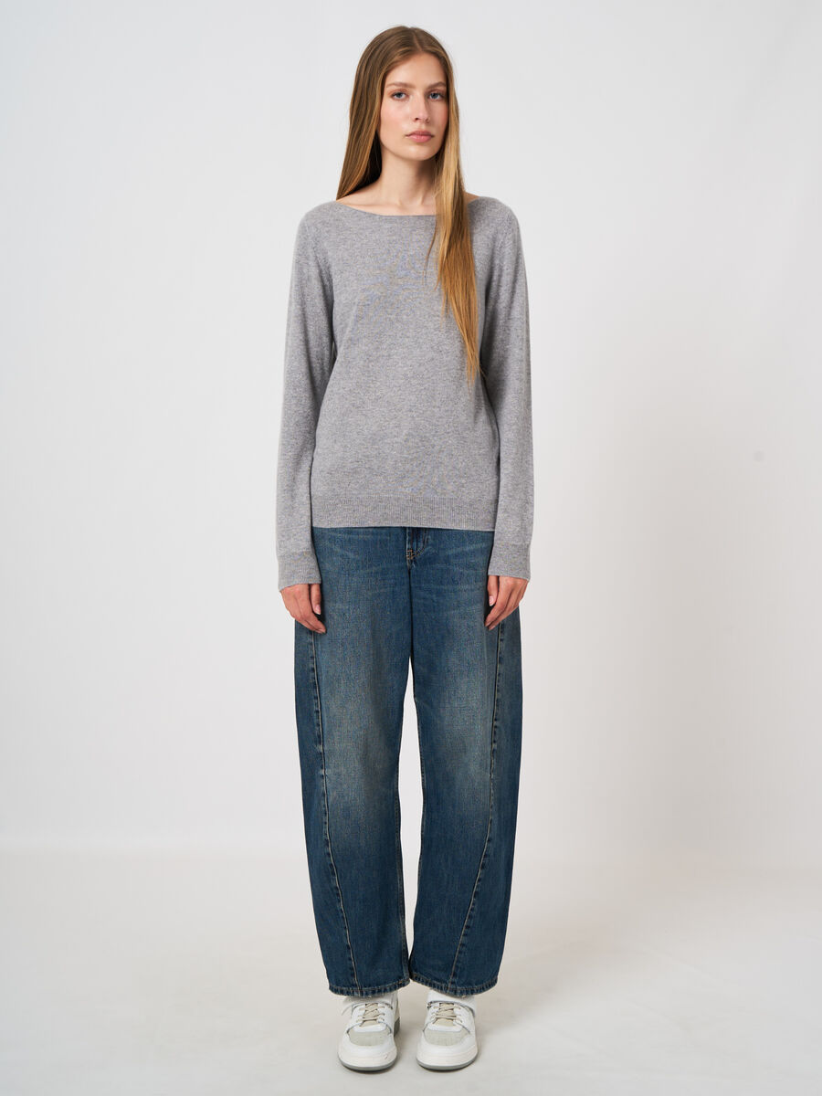 Basic-Pullover mit U-Boot-Ausschnitt aus Bio-Kaschmir image number 2