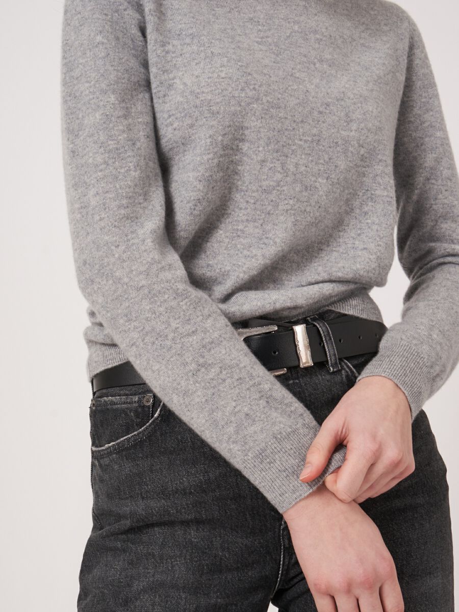 Basic-Pullover mit U-Boot-Ausschnitt aus Bio-Kaschmir image number 2