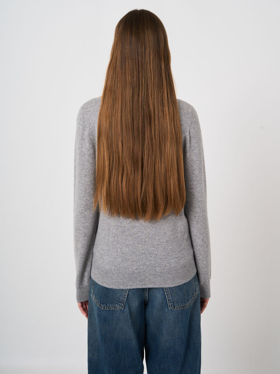 Basic-Pullover mit U-Boot-Ausschnitt aus Bio-Kaschmir image number 3