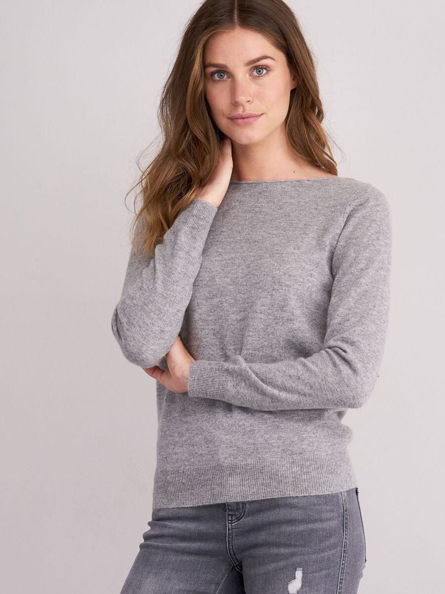 Cashmere boat neck jumper image number 1