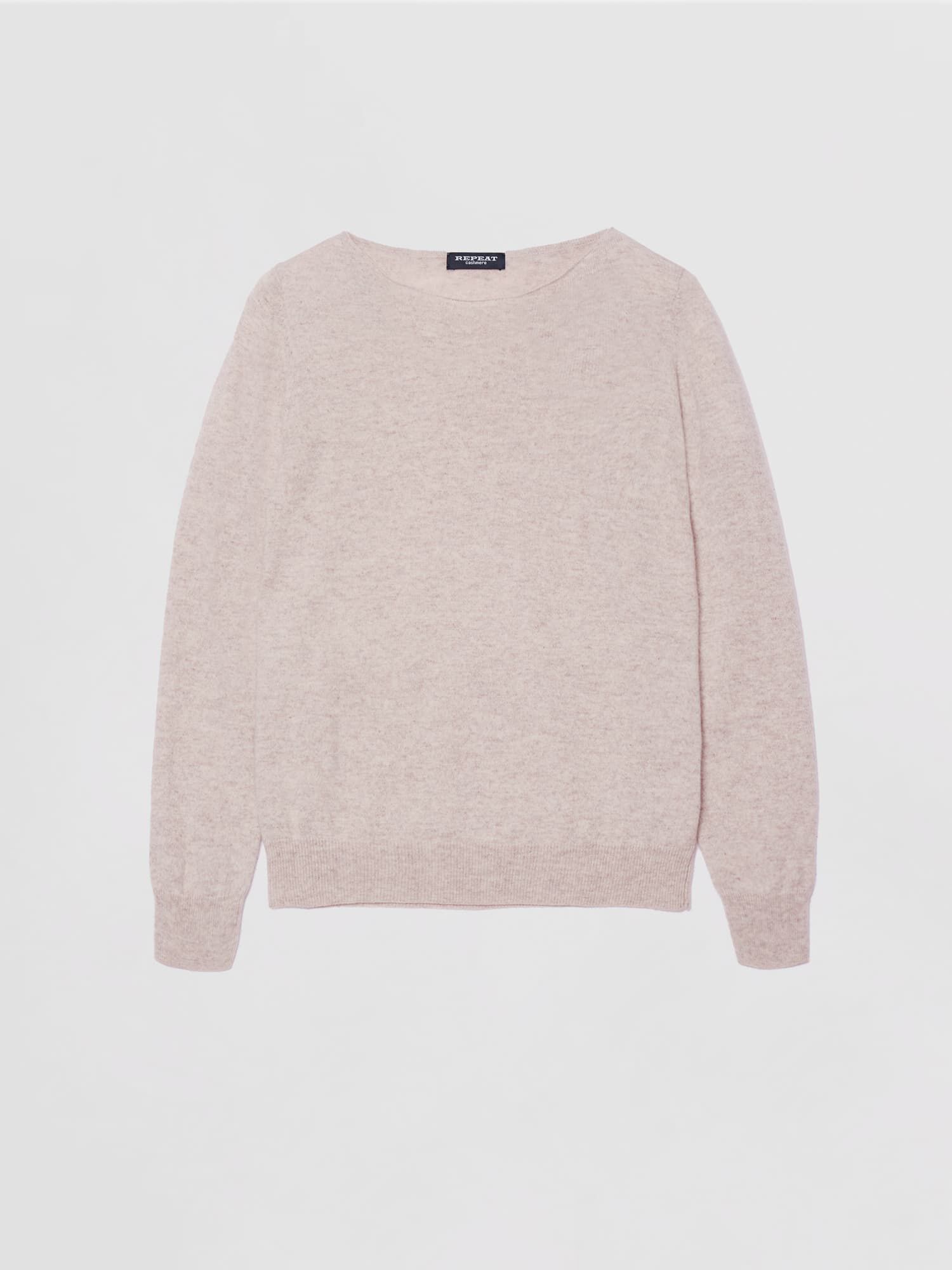 Basic organisch cashmere boothals trui