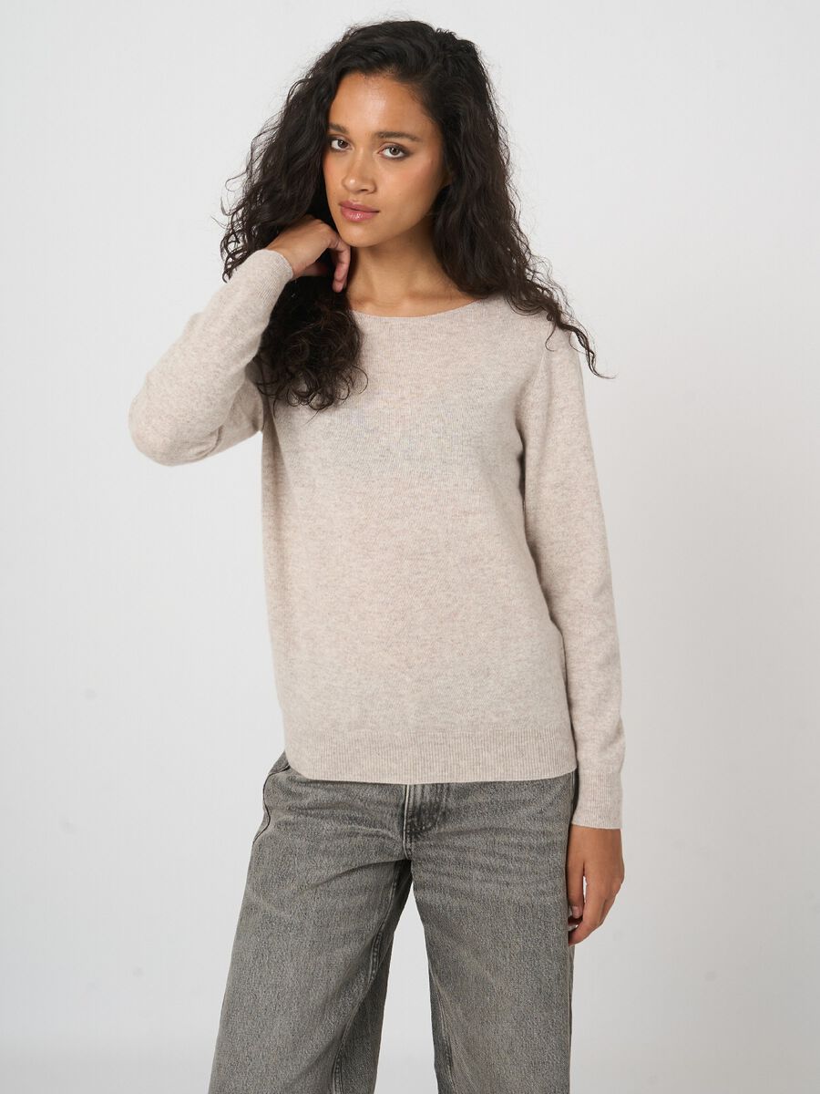 Basic-Pullover mit U-Boot-Ausschnitt aus Bio-Kaschmir image number 1