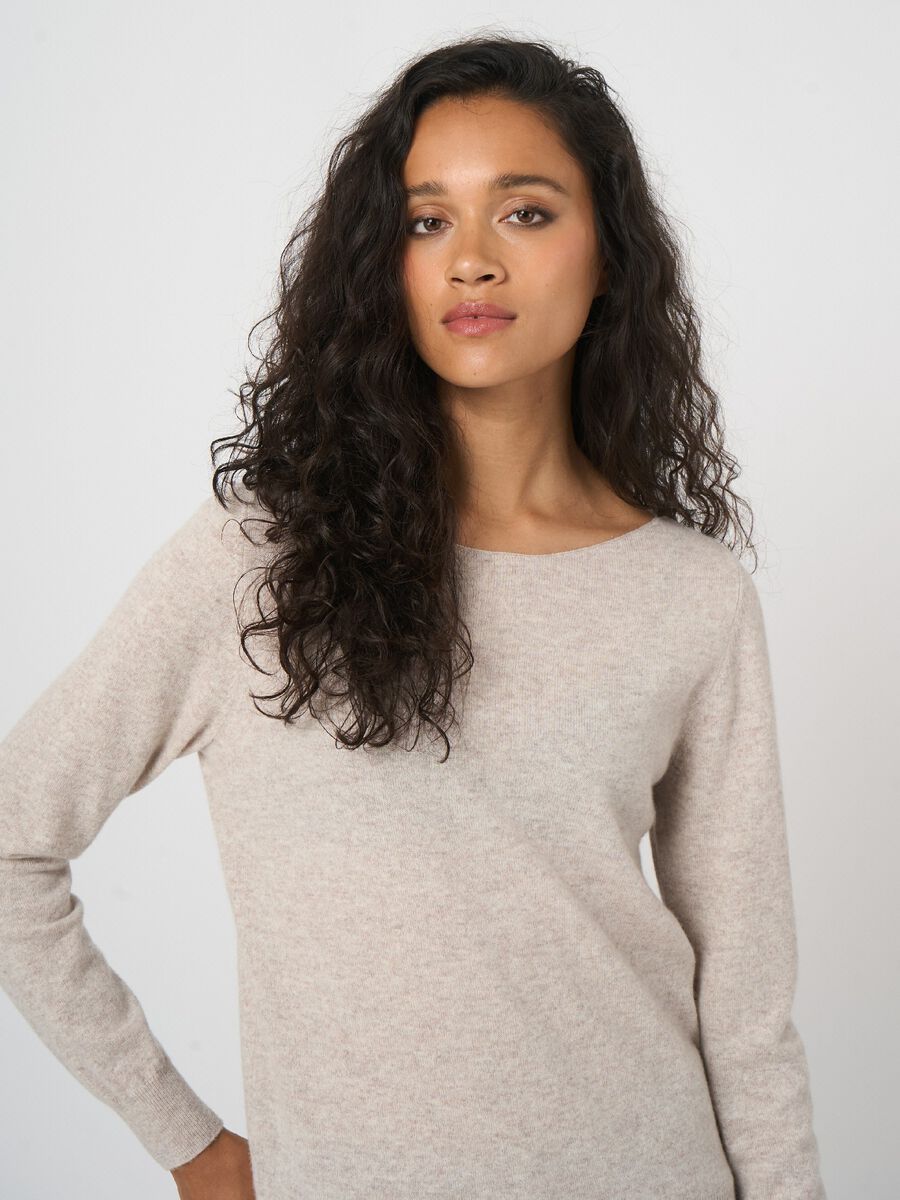 Basic-Pullover mit U-Boot-Ausschnitt aus Bio-Kaschmir image number 2