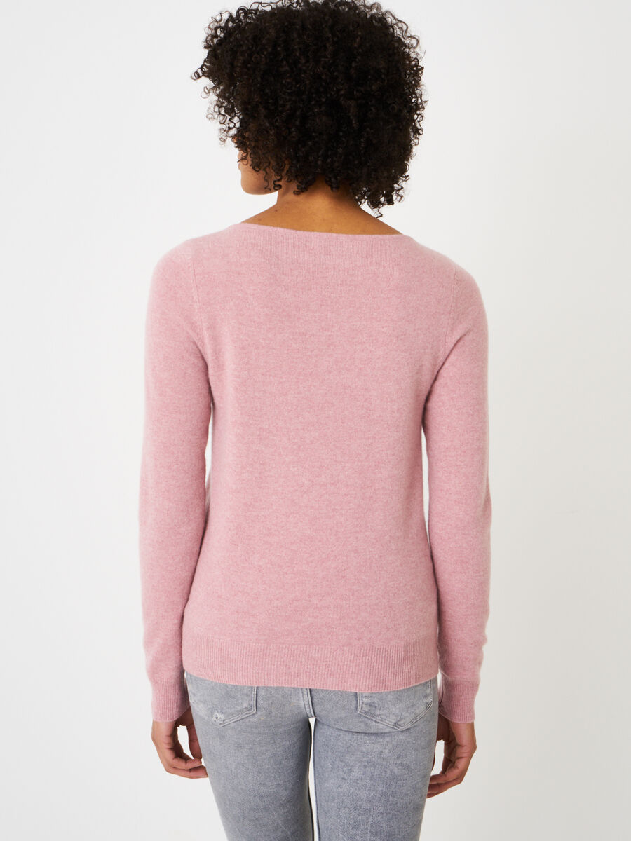 Basic boat neck sweater in organic cashmere image number 92
