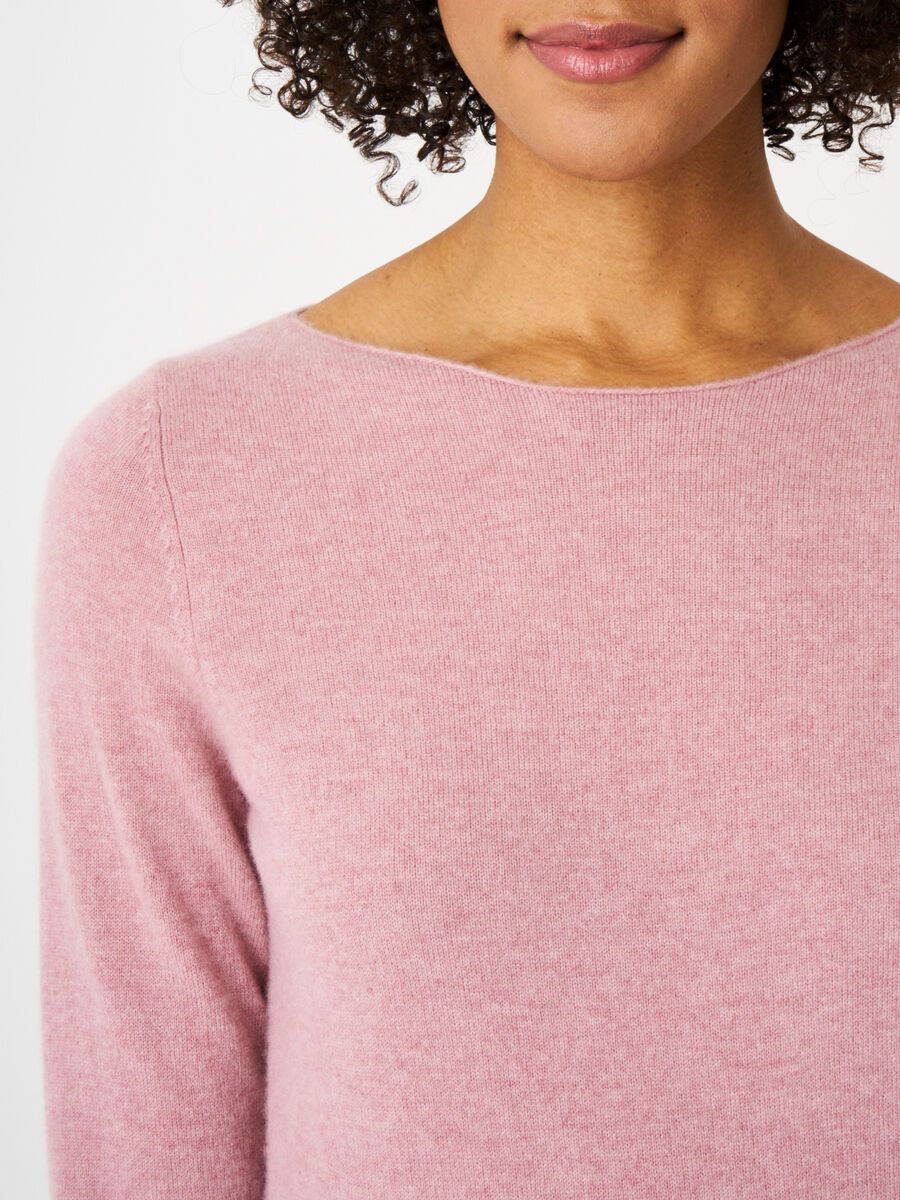 Basic boat neck sweater in organic cashmere image number 93