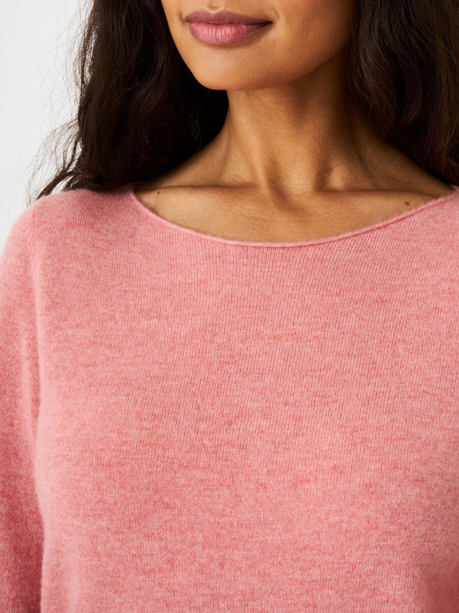 Basic boat neck sweater in organic cashmere image number 105
