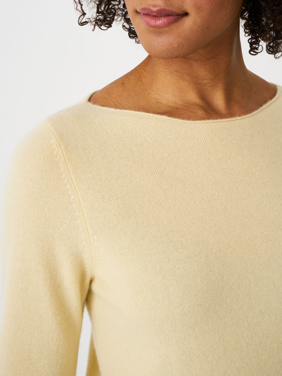 Basic boat neck sweater in organic cashmere image number 109