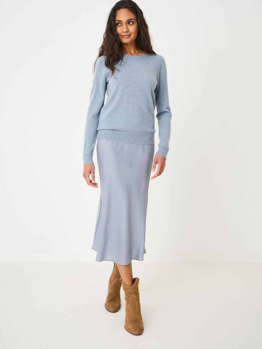 Basic boat neck sweater in organic cashmere image number 114