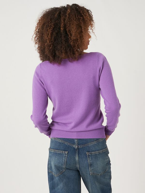 Pull col bateau en cachemire bio image number 1