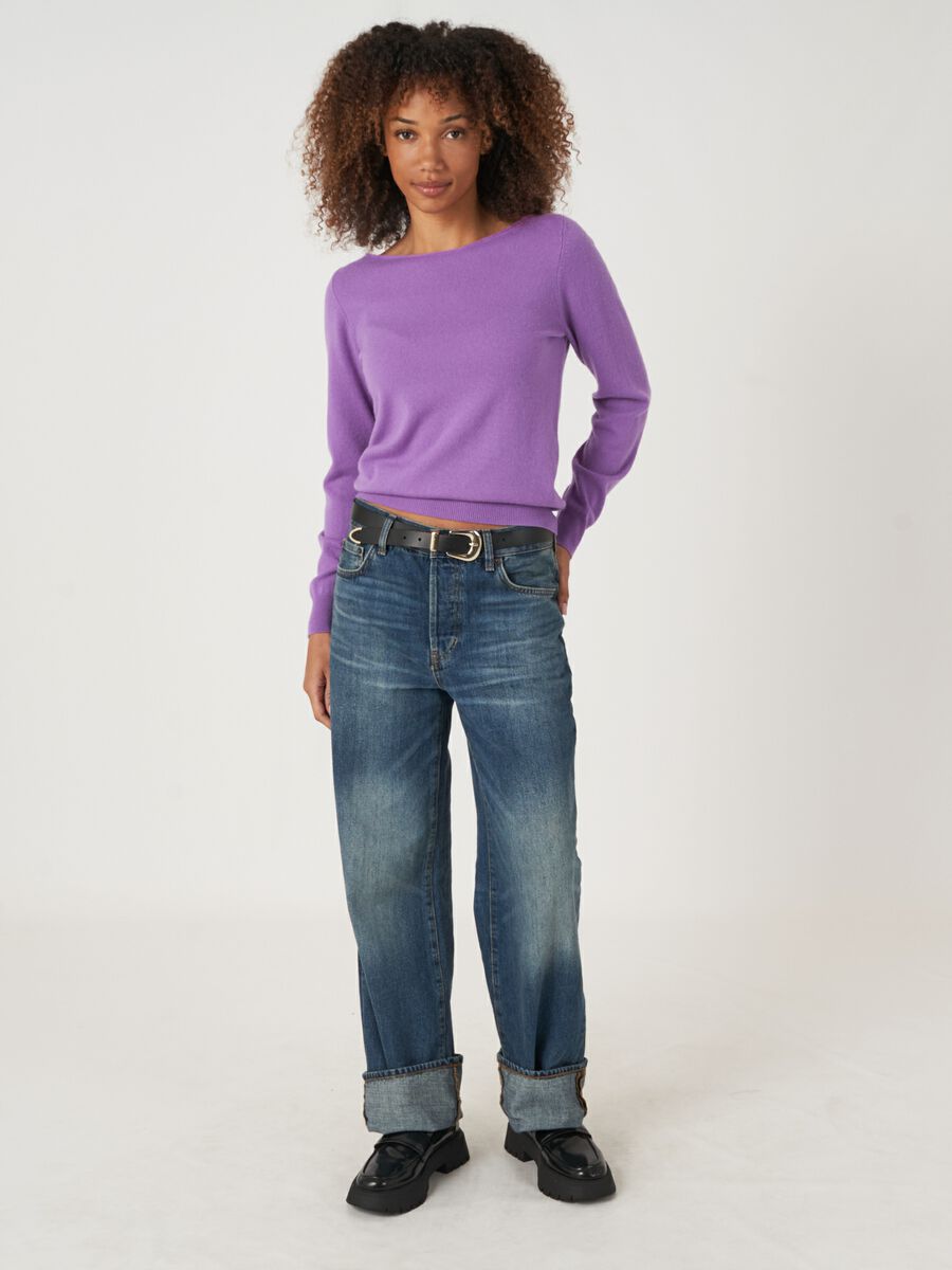 Basic-Pullover mit U-Boot-Ausschnitt aus Bio-Kaschmir image number 4