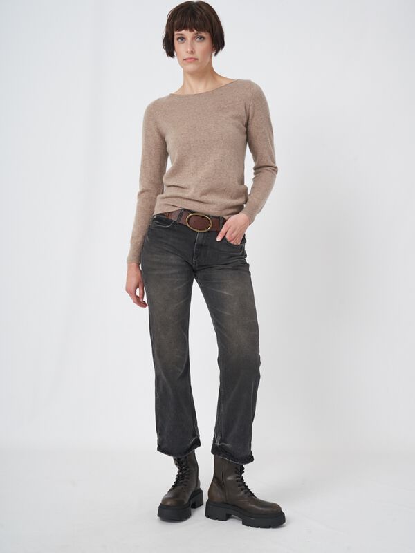 Basic-Pullover mit U-Boot-Ausschnitt aus Bio-Kaschmir image number 4