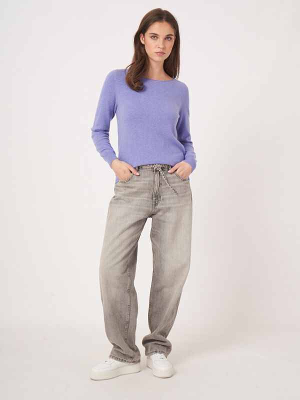 Pull col bateau en cachemire bio image number 5