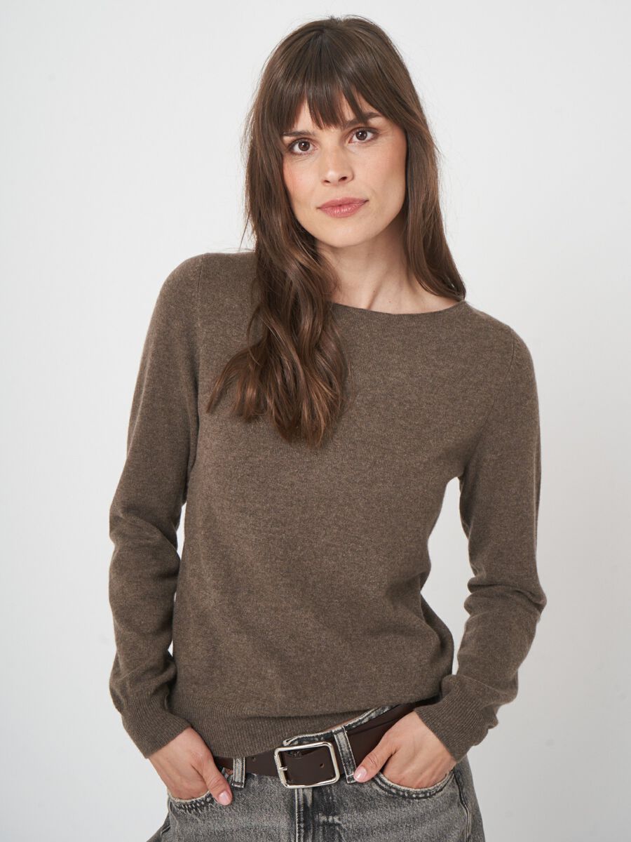 Pull col bateau en cachemire bio image number 0