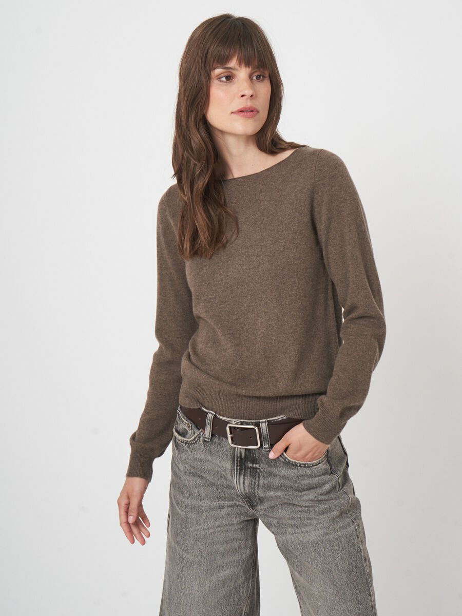 Basic-Pullover mit U-Boot-Ausschnitt aus Bio-Kaschmir image number 2