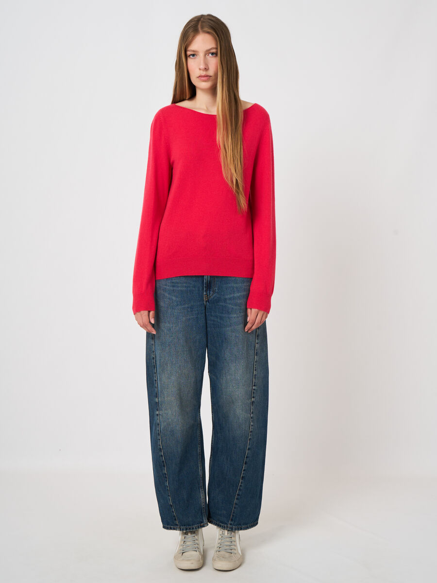Feinstrick-Kaschmirpullover mit U-Boot-Ausschnitt image number 2