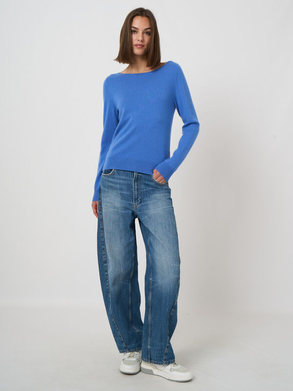 Feinstrick-Kaschmirpullover mit U-Boot-Ausschnitt image number 3