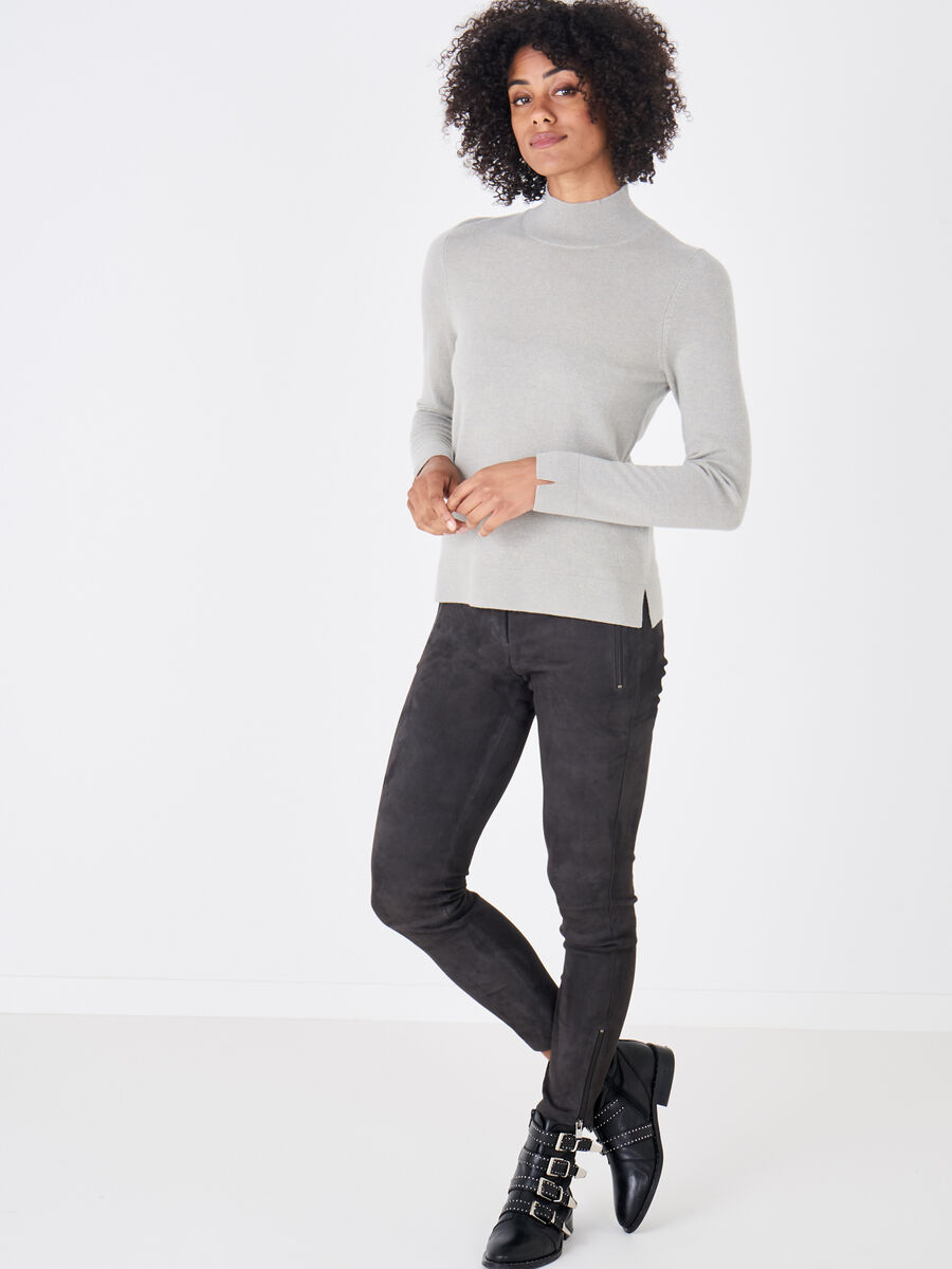 Stehkragen-Pullover aus organischem Kaschmir image number 3