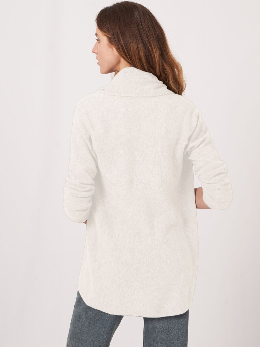 Open organisch kasjmier vest met sjaalkraag image number 3