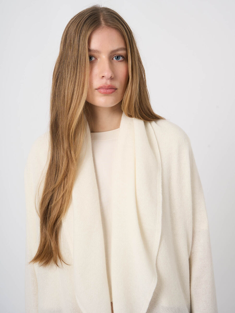 Shawl collar 100% organic cashmere cardigan image number 1