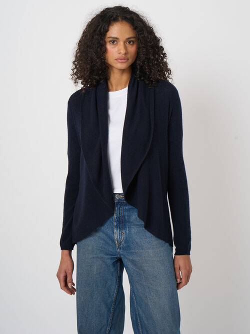 Shawl collar 100% organic cashmere cardigan