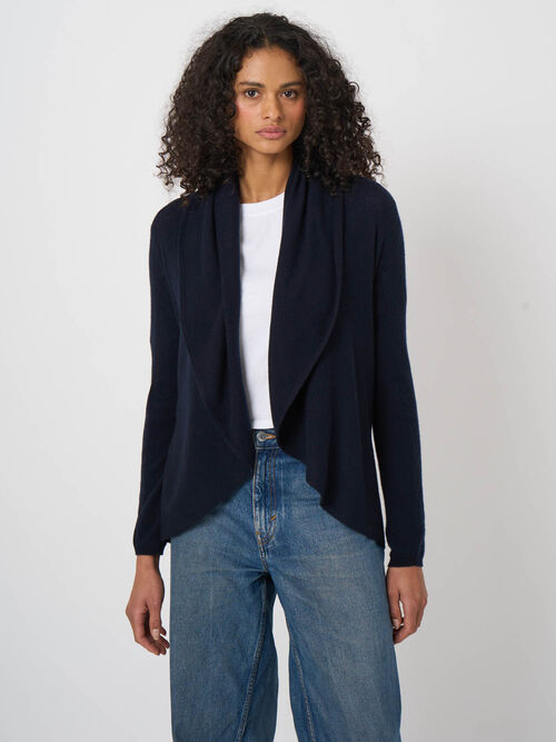 Cardigan van 100% biologisch kasjmier met sjaalkraag