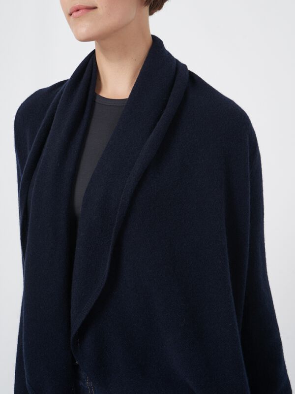 Open front cardigan in organic cashmere - shawl collar image number 2
