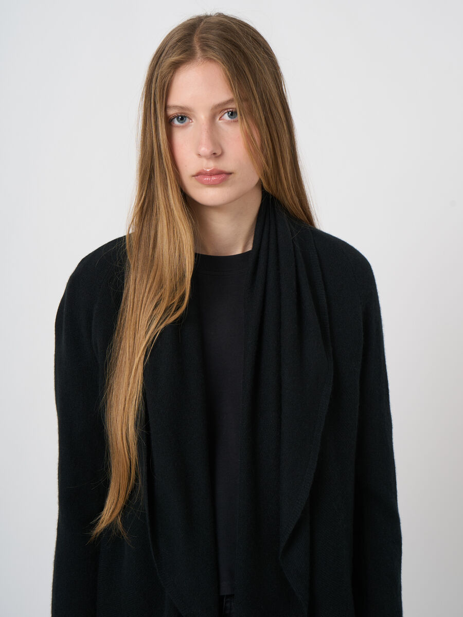Leichte Kaschmir-Strickjacke mit Schalkragen image number 2
