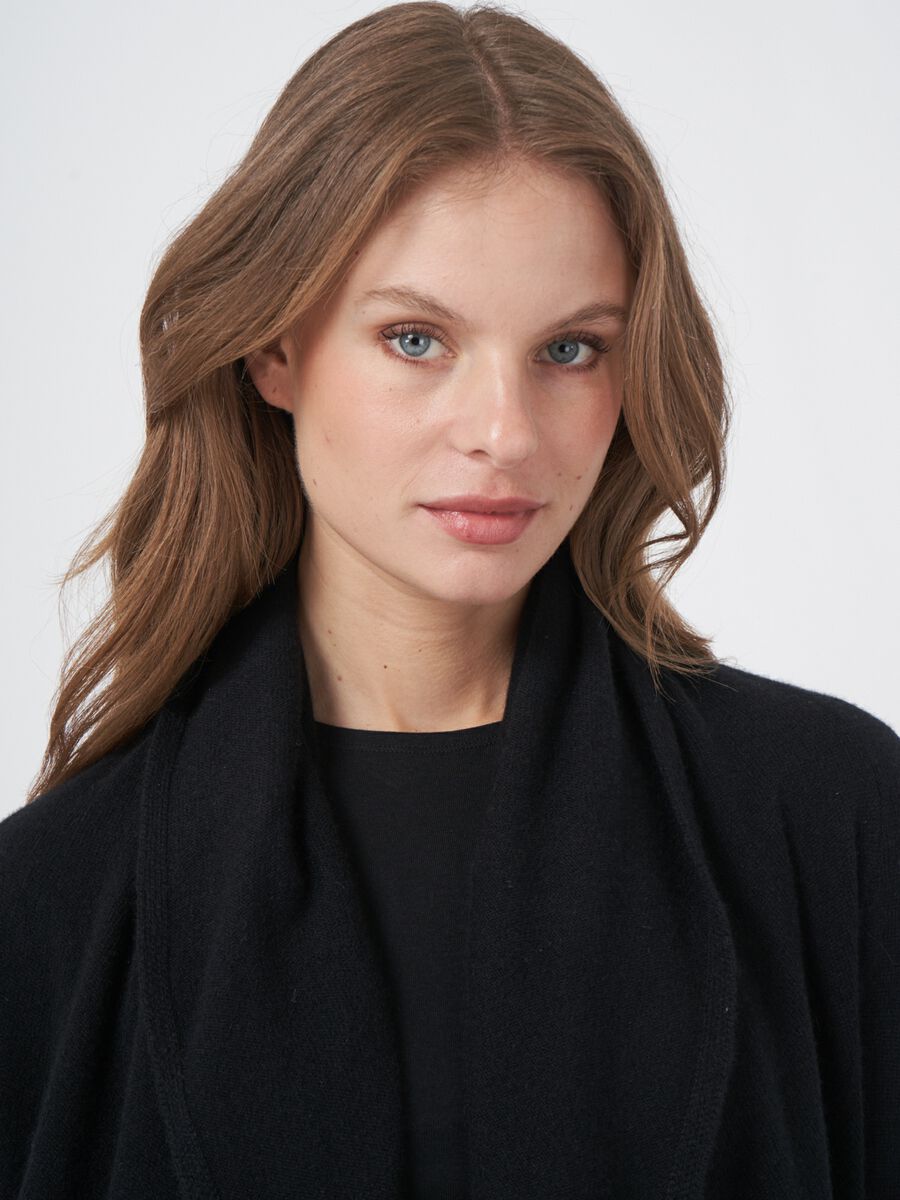 Open front cardigan in organic cashmere - shawl collar image number 4