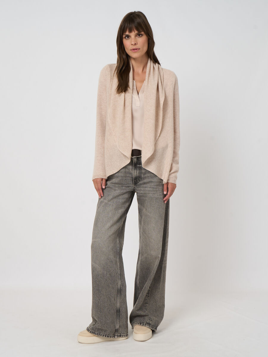 Cardigan col ch&acirc;le en cachemire 100 % bio image number 2