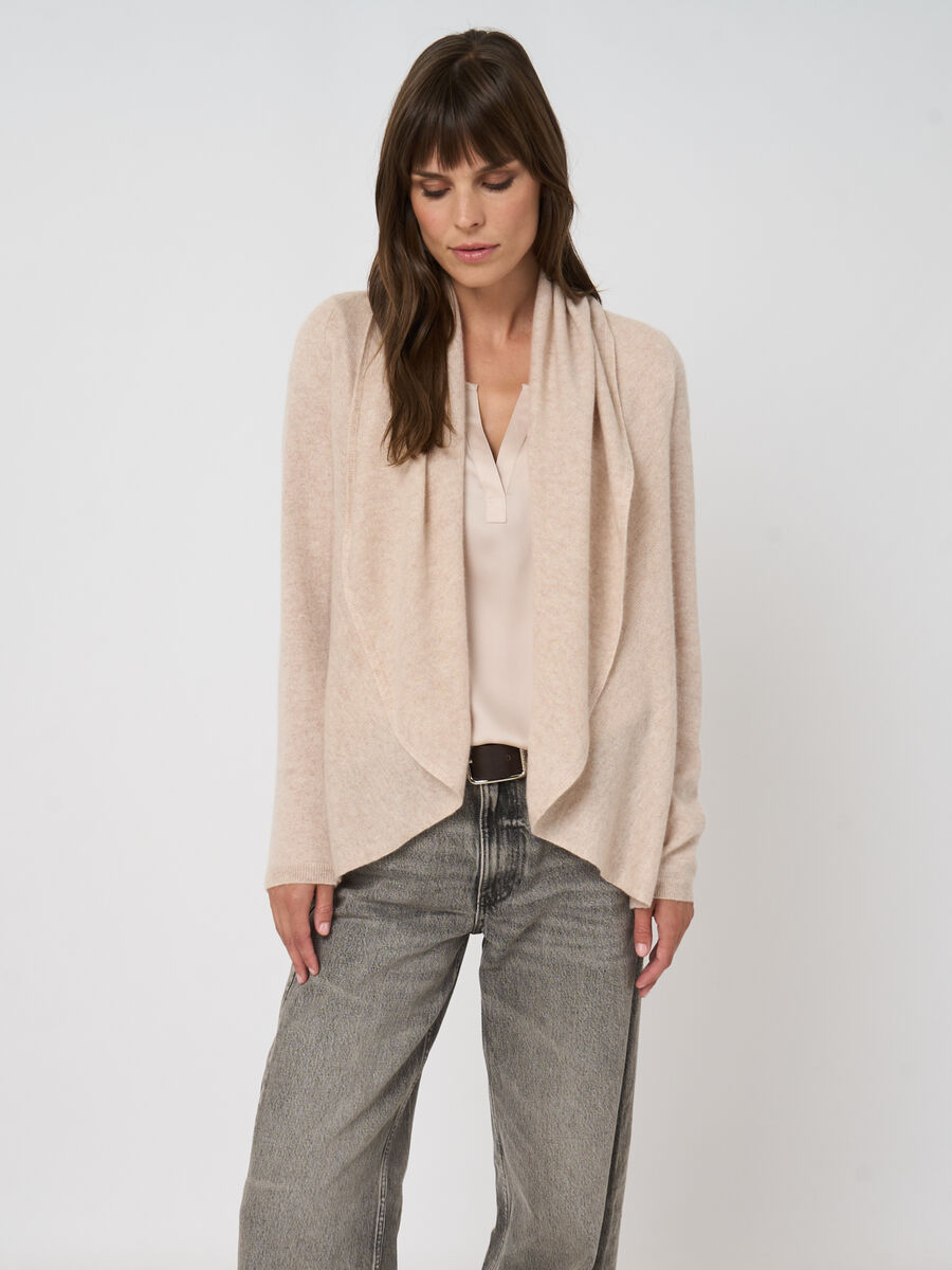 Cardigan col ch&acirc;le en cachemire 100 % bio image number 3