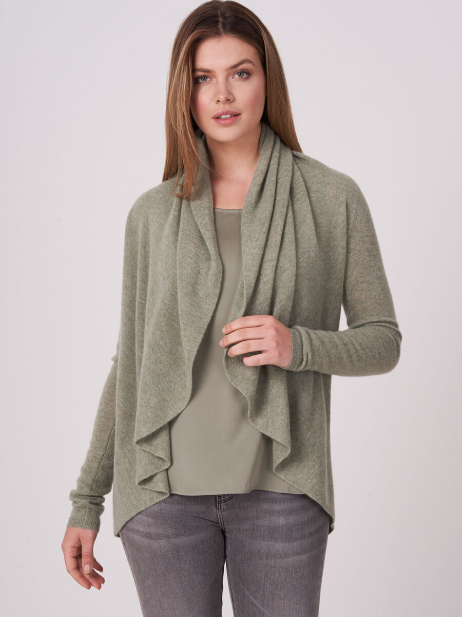 Offene Strickjacke mit Schalkragen aus Bio-Kaschmir image number 82