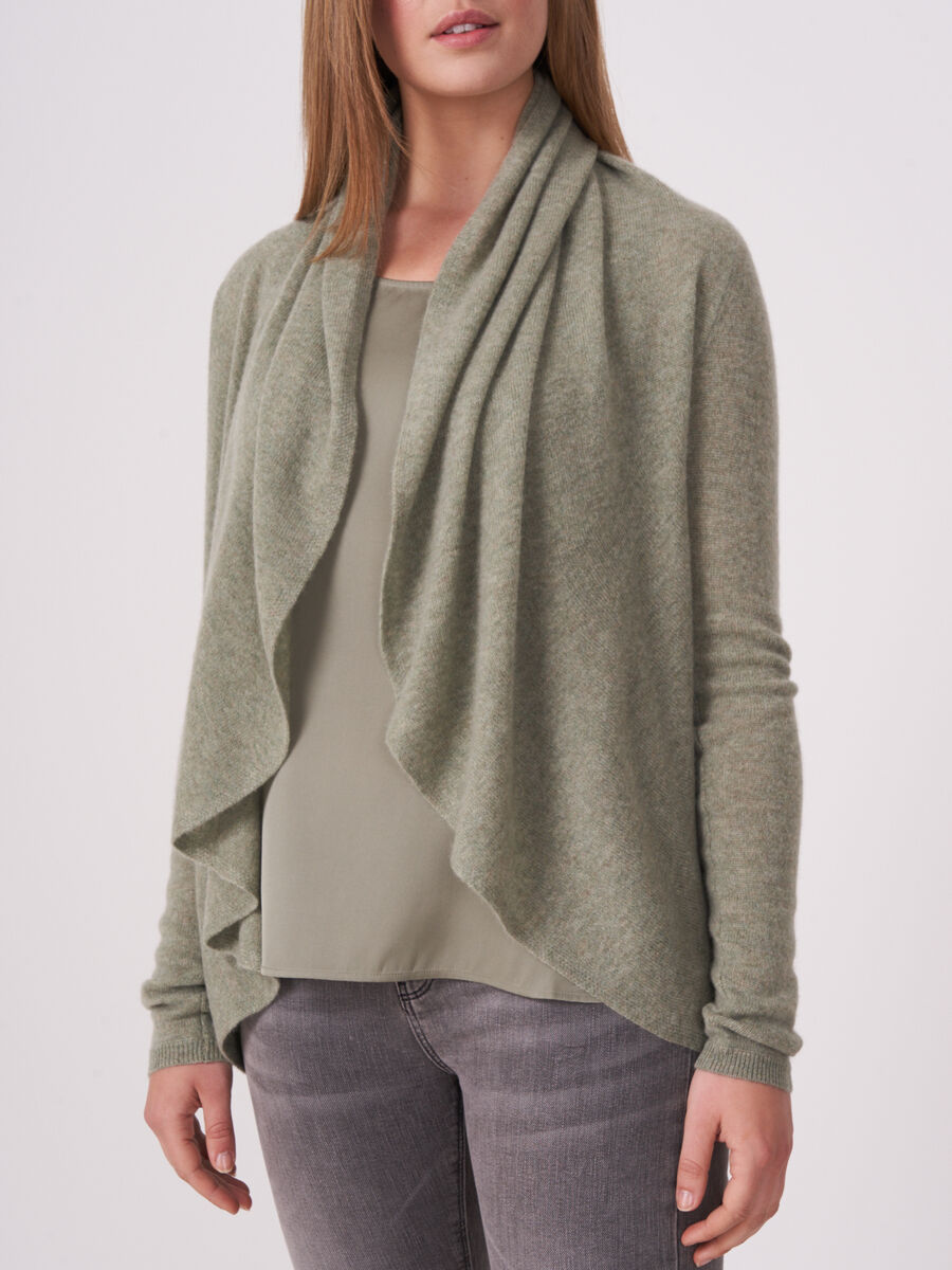 Offene Strickjacke mit Schalkragen aus Bio-Kaschmir image number 84