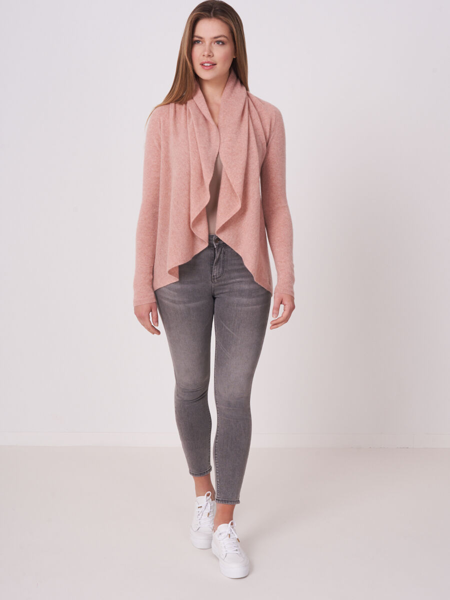 Offene Strickjacke mit Schalkragen aus Bio-Kaschmir image number 89
