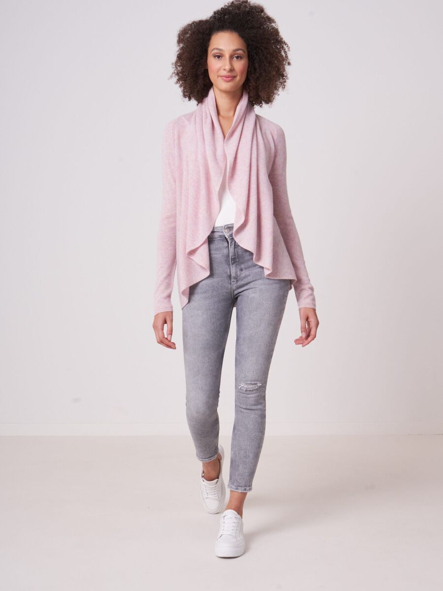 Offene Strickjacke mit Schalkragen aus Bio-Kaschmir image number 105