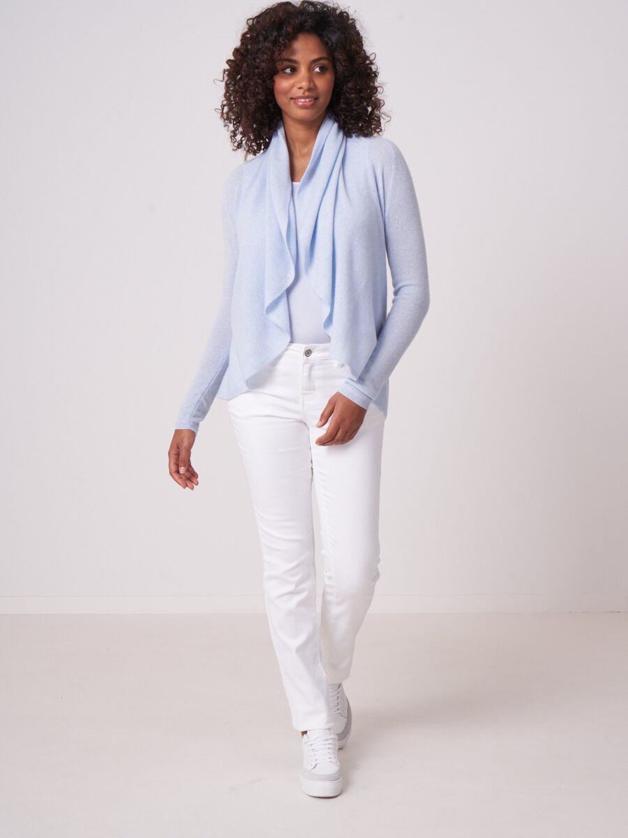 Offene Strickjacke mit Schalkragen aus Bio-Kaschmir image number 109